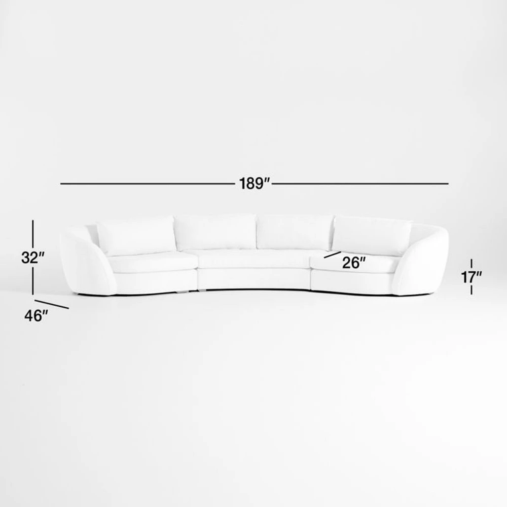 Sinuous 3-Piece Sectional Sofa by Athena Calderone