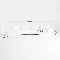 Sinuous 3-Piece Sectional Sofa by Athena Calderone