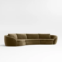 Sinuous 3-Piece Sectional Sofa by Athena Calderone