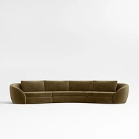 Sinuous 3-Piece Sectional Sofa by Athena Calderone