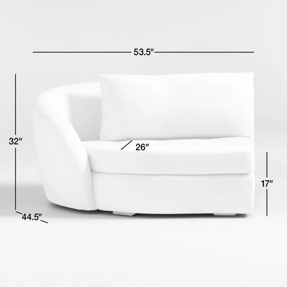 Sinuous Left Arm Chair by Athena Calderone