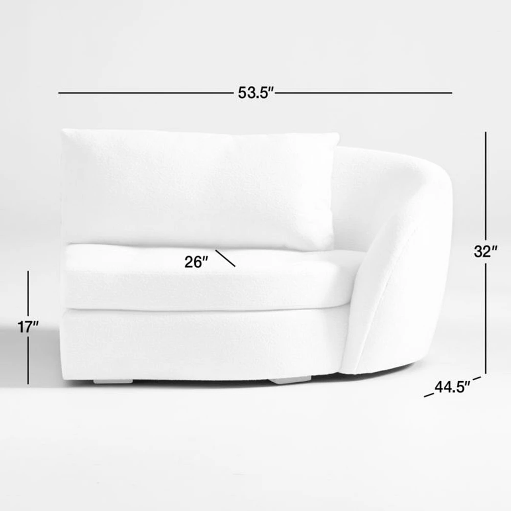 Sinuous Right Arm Chair by Athena Calderone
