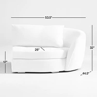 Sinuous Right Arm Chair by Athena Calderone