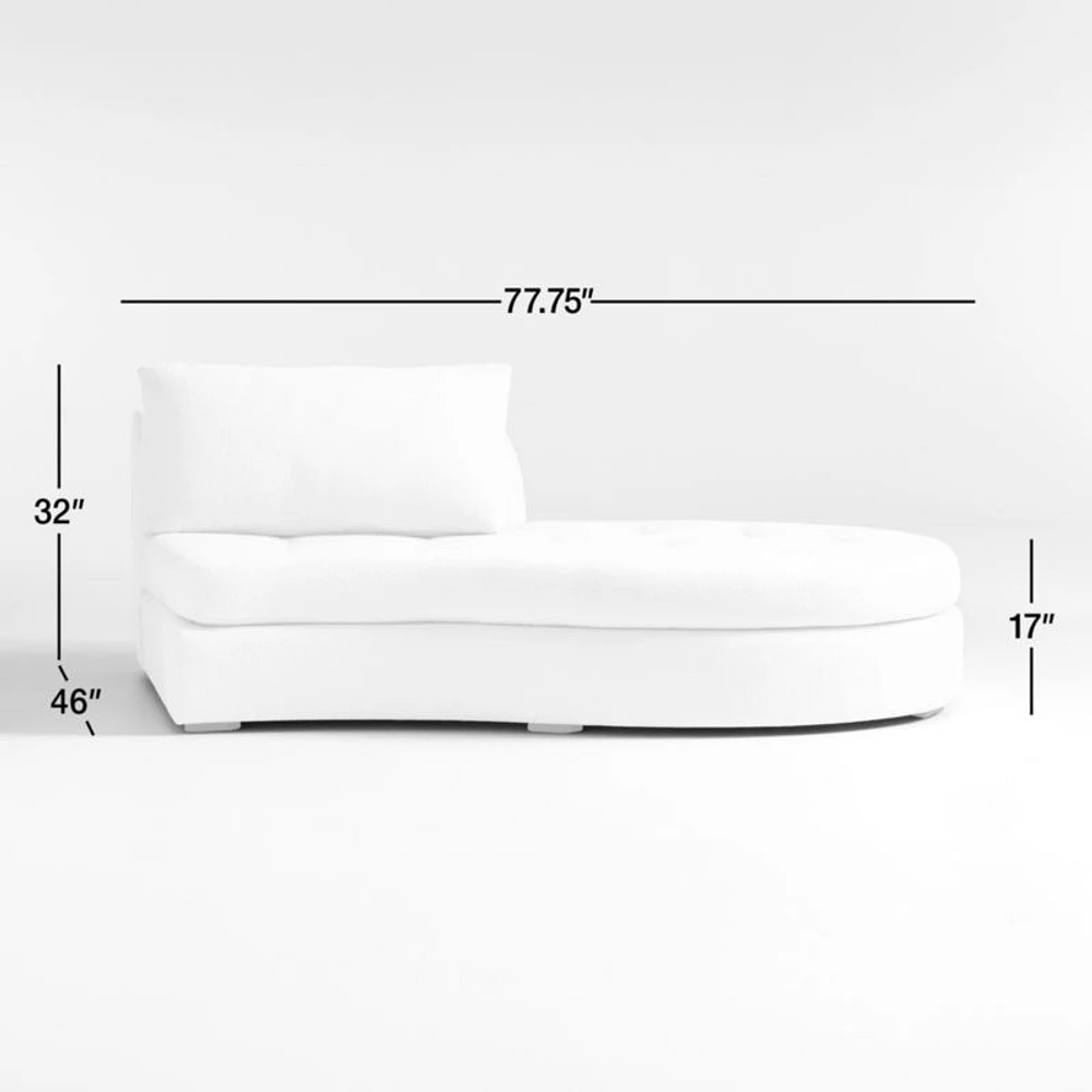 Sinuous Right Arm Chaise Lounge by Athena Calderone