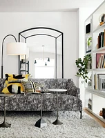 Petite Bronze Adjustable Arc Floor Lamp 71"