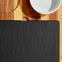 Slate and Wood Serving Board with Bowls
