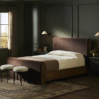 Sloane Cocoa Brown Upholstered  King Bed