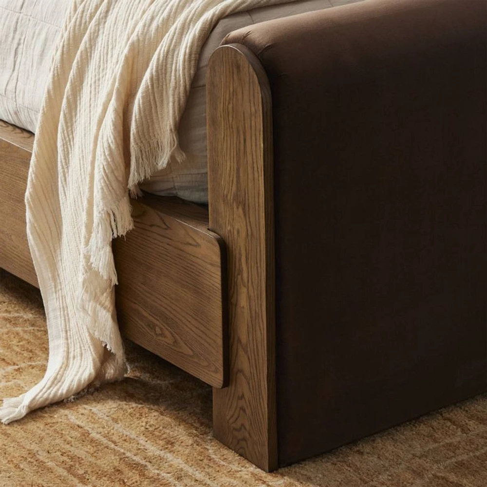 Sloane Cocoa Brown Upholstered  King Bed