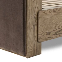 Sloane Cocoa Brown Upholstered  King Bed