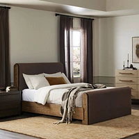 Sloane Cocoa Brown Upholstered  King Bed