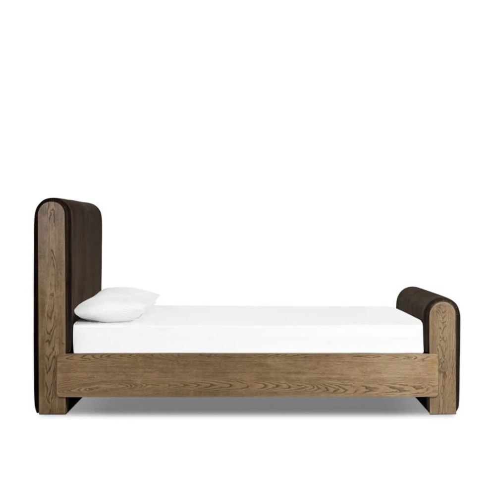 Sloane Cocoa Brown Upholstered  King Bed