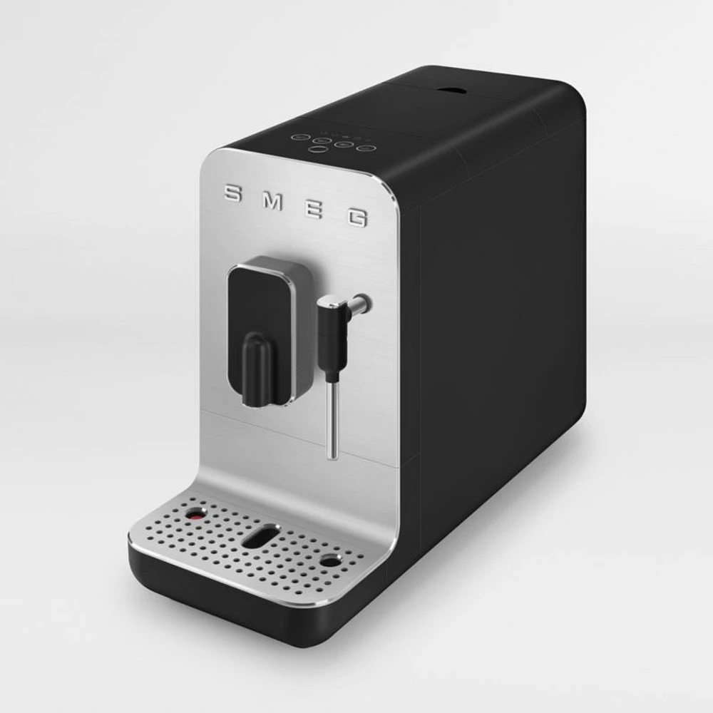 SMEG Black Automatic Coffee and Espresso Machine with Milk Frother