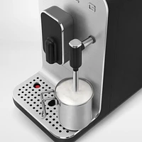 SMEG Black Automatic Coffee and Espresso Machine with Milk Frother