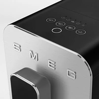 SMEG Black Automatic Coffee and Espresso Machine with Milk Frother