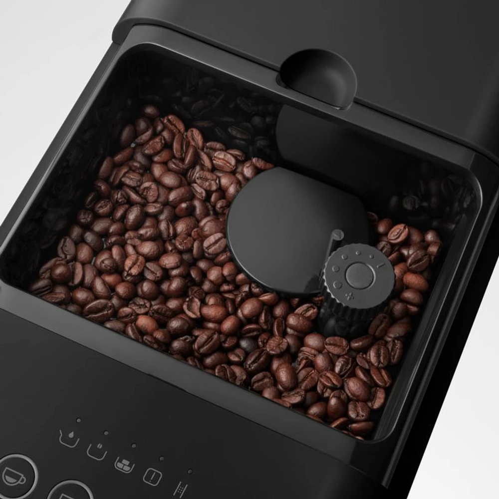 SMEG Black Automatic Coffee and Espresso Machine with Milk Frother