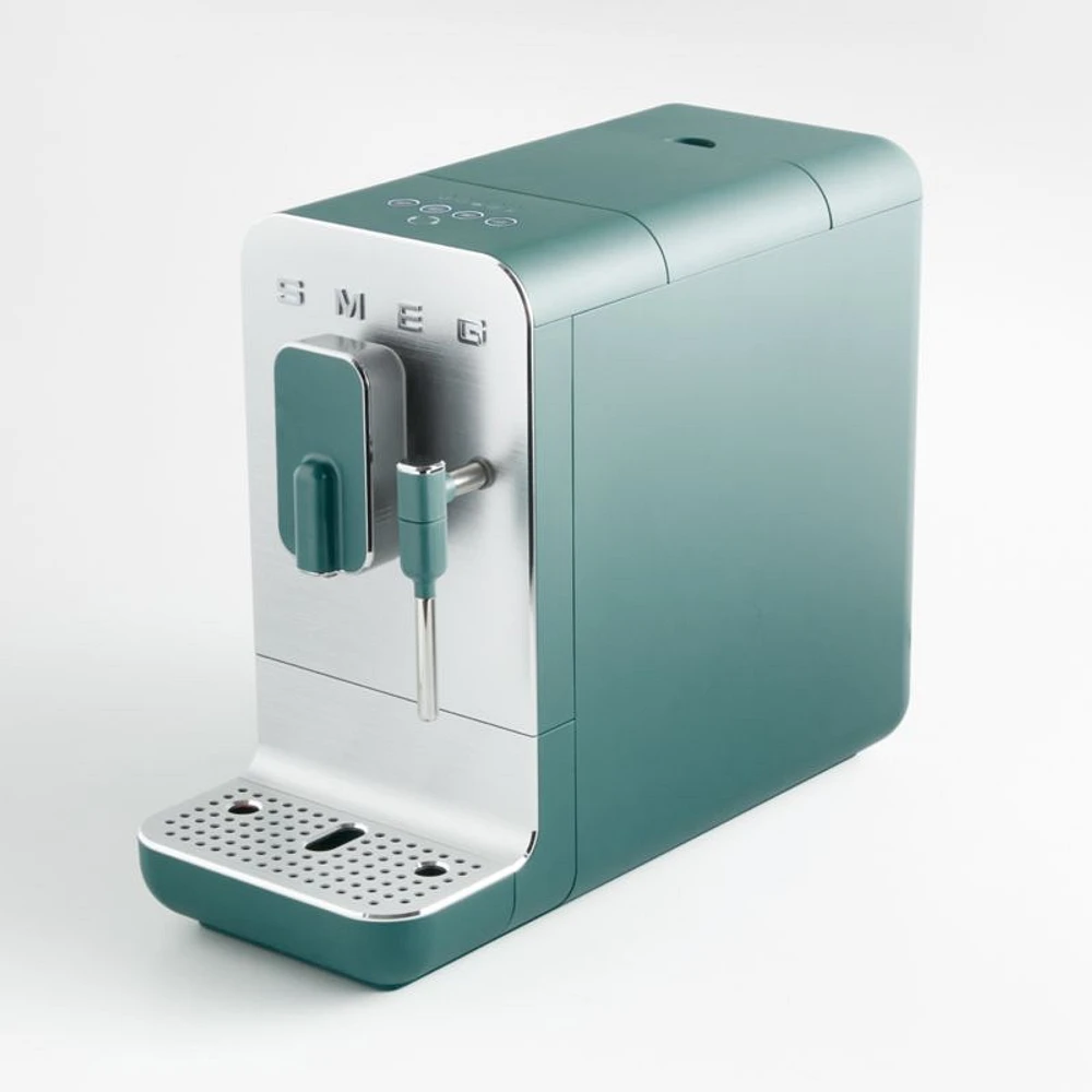 SMEG Matte Jade Green Automatic Coffee and Espresso Machine with Milk Frother