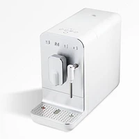 SMEG Matte White Fully Automatic Coffee and Espresso Machine with Milk Frother