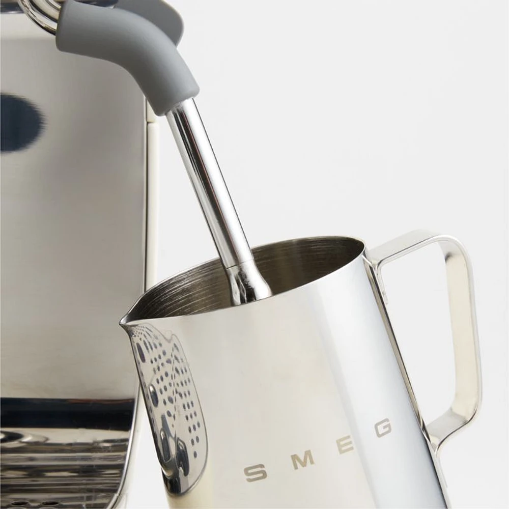 SMEG Cream Semi-Automatic Coffee and Espresso Machine with Milk Frother