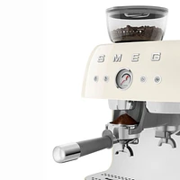 SMEG Cream Semi-Automatic Coffee and Espresso Machine with Milk Frother