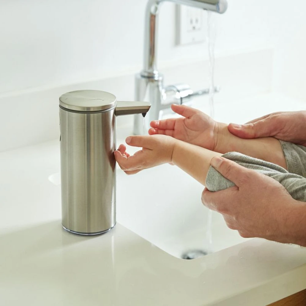 simplehuman ® Brushed Steel Rechargeable Sensor Pump 9-oz. Liquid Soap Dispenser