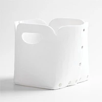 Aw Snap White Felt Cube Storage Bin