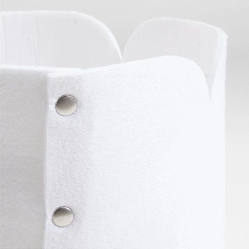 Aw Snap White Felt Cube Storage Bin