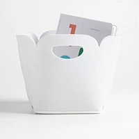 Aw Snap White Felt Cube Storage Bin
