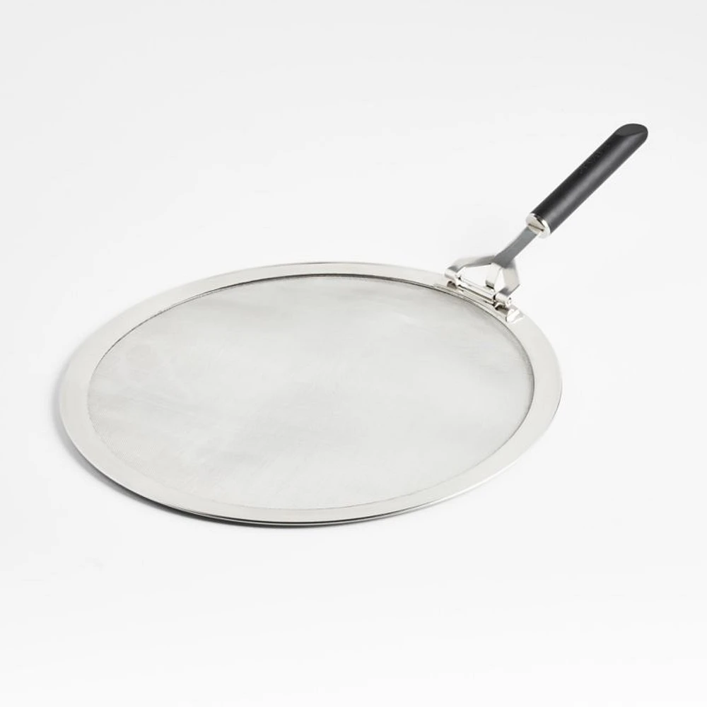 Crate & Barrel Black Soft-Touch Splatter Guard