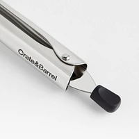 Crate & Barrel Black Soft-Touch Tongs 12"