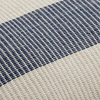 Deep Indigo Blue 24"x16" Soft Textured Stripe Indoor/Outdoor Throw Pillow