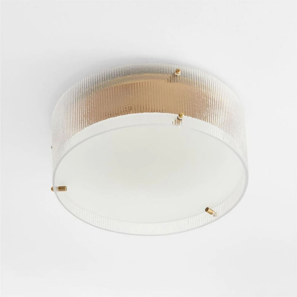 Soleil Fluted Glass Flush-Mount Light
