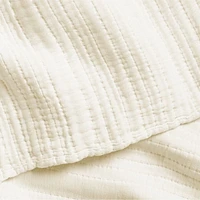 Solid Gauze 70"x55" Arctic Ivory Throw Blanket