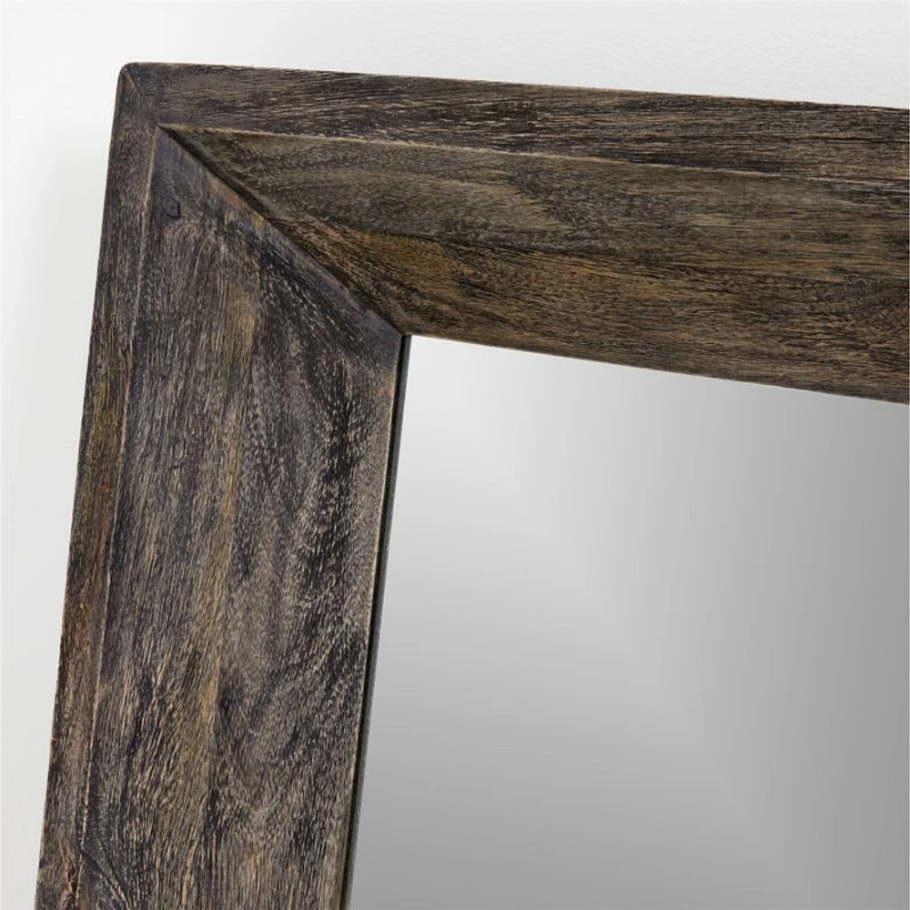 Solomon Ebonized Wood Floor Mirror 47"x75"