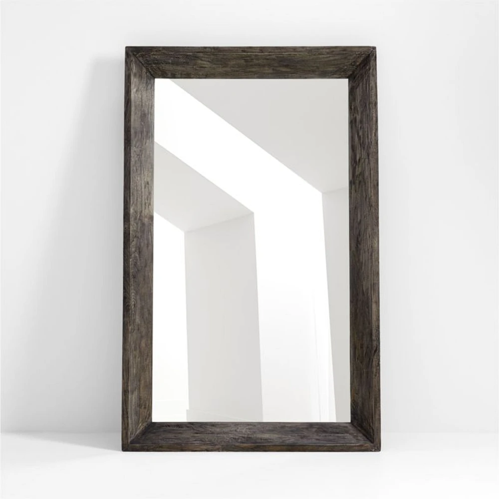 Solomon Ebonized Wood Floor Mirror 47"x75"
