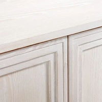 Somerset 68" Whitewashed Ash Wood Storage Media Console