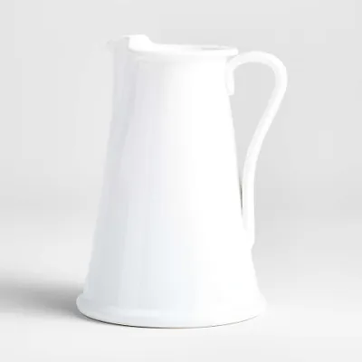Sorrento White Ceramic Pitcher