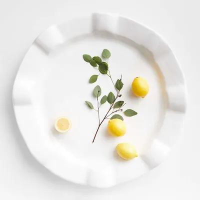 Sorrento 26" White Ceramic Serving Platter
