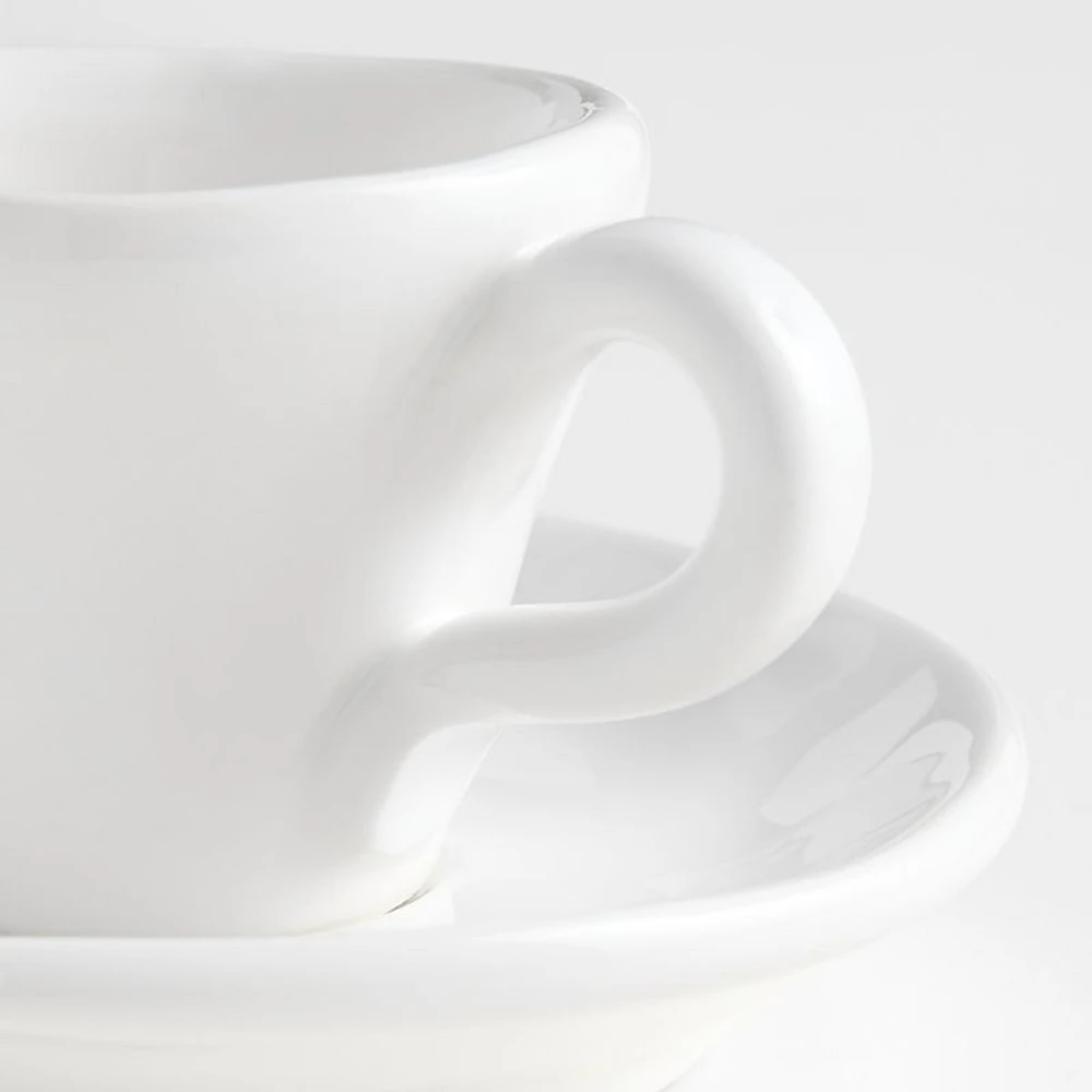 Sorrento 2.36-oz. White Espresso Cup and Saucer