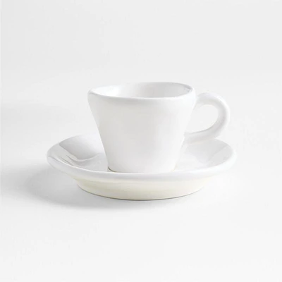 Sorrento 2.36-oz. White Espresso Cup and Saucer