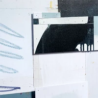 "Spontaneous Grid II" Framed Layered Paper Wall Art Print 38.5"x38.5" by Cameron Ritcher
