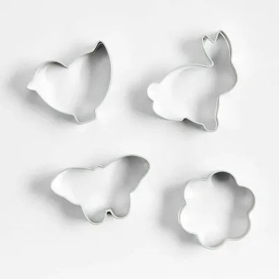 Stainless Steel Spring Cookie Cutters, Set of 4