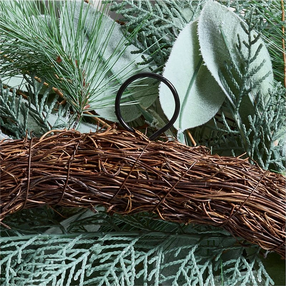 Faux Spruce and Eucalyptus Holiday Wreath 28"