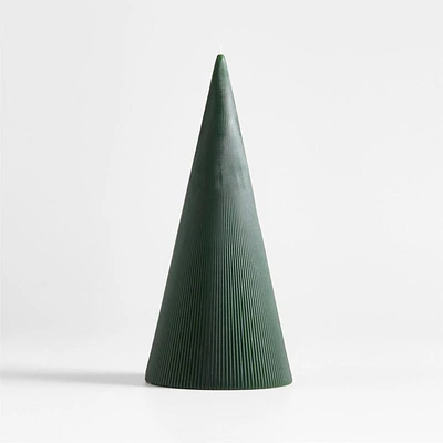 Spruce 13" Ribbed Christmas Tree Candle