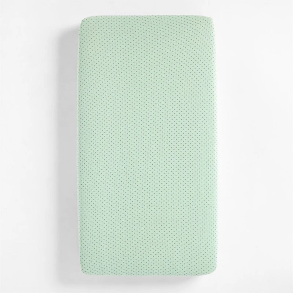 Baby's First Green Star Organic Jersey Baby Crib Fitted Sheet