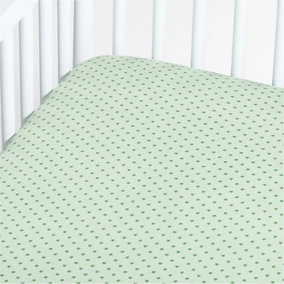 Baby's First Green Star Organic Jersey Baby Crib Fitted Sheet