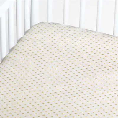 Natural Star Organic Heathered Jersey Baby Crib Fitted Sheet