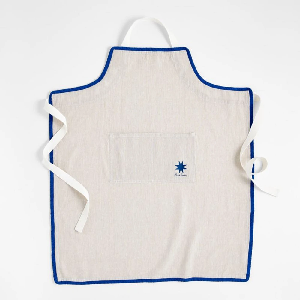 Sunburst Natural Chambray Apron with Pocket by Lucia Eames