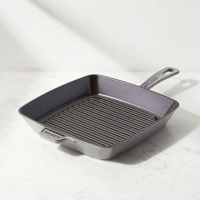 Staub Cast Iron 10-inch Square Grill Pan - Graphite Grey 