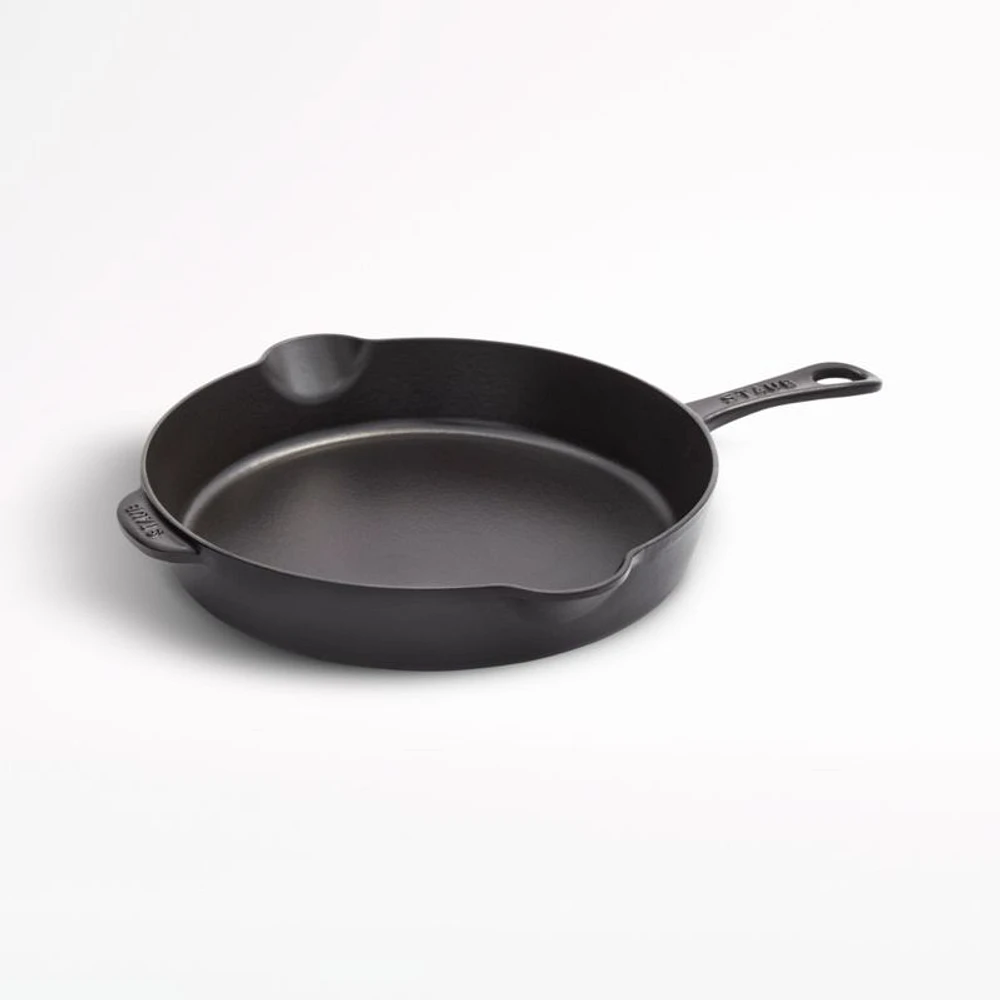 Staub ® 11" Matte Black Enameled Cast Iron Traditional Deep Skillet