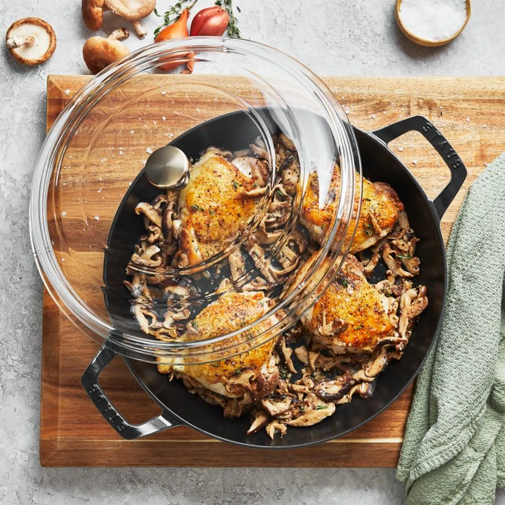 Staub ® 3.5-Qt. Eucalyptus Braiser with Glass Lid